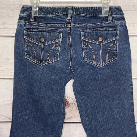 Ann Taylor Loft Flare Dark Blue Denim Jeans 6 - Picture 5 of 10